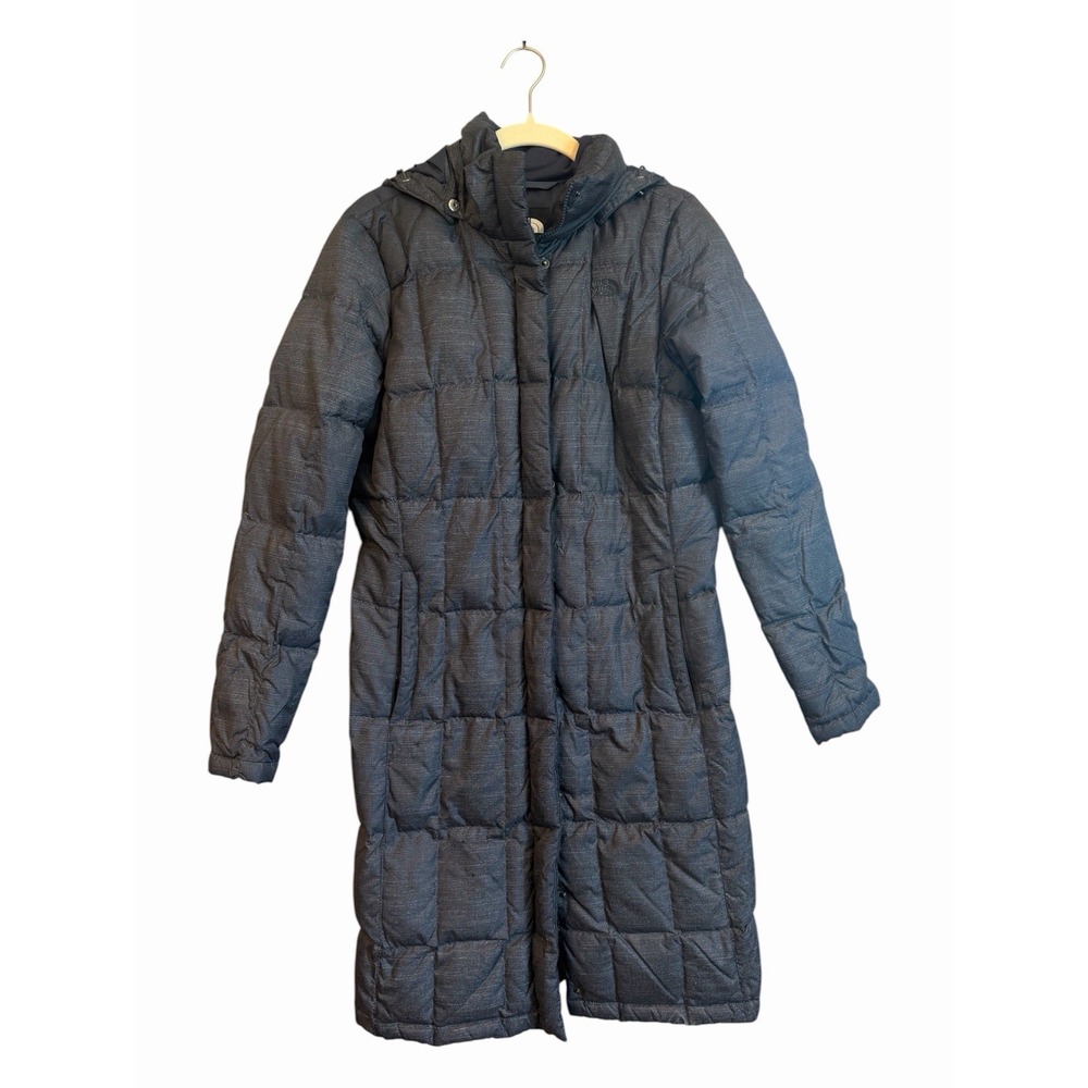 The North Face Metropolis Parka Women's Jacket Coat Goose Down Long Blue Jeans M